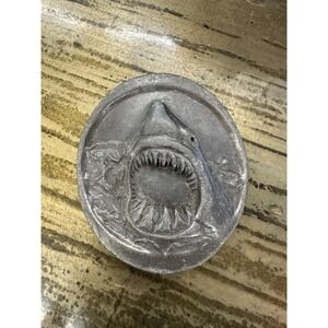 The Great White Shark Open Mouth Jaw Belt Buckle by Indiana Metal Craft E-88